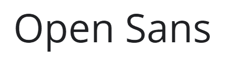 Open-sans, un font sans-serif.