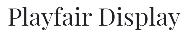 Un esempio di font serif, Playfair Display