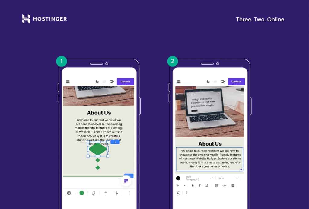 Infografica che mostra come modificare forme e testo nell'editor