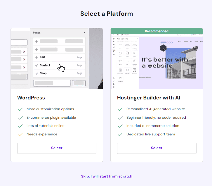 Scelta della piattaforma su cui ospitare la nuova landing page
