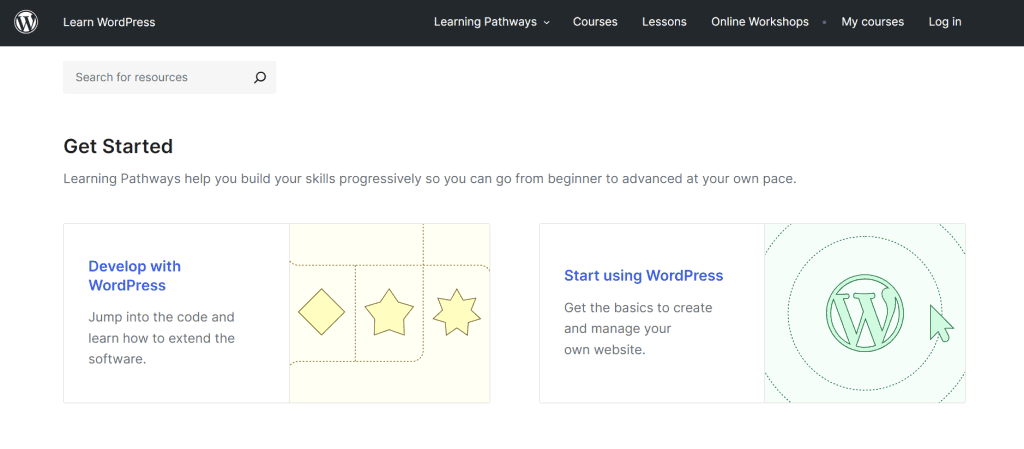 Homepage di Learn WordPress
