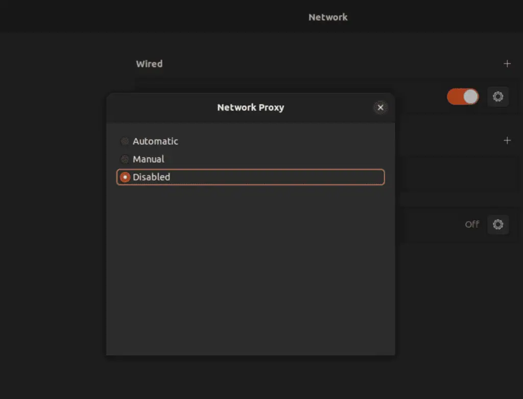 Impostazioni proxy di Ubuntu
